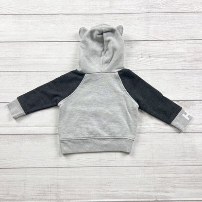 Dr Seuss Baby Hoodie Cat In The Hat Graphic Gray Black Ears 9-12 Months