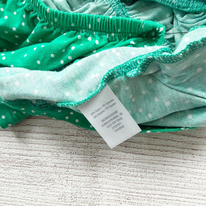 Gymboree Baby Girl Green Polka Dot Dress Set Bloomers Long Sleeve 6-12 Months