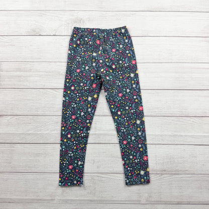 Frugi Girls Organic Cotton Floral Leggings Multicolor Print Stretch Pants 6-7