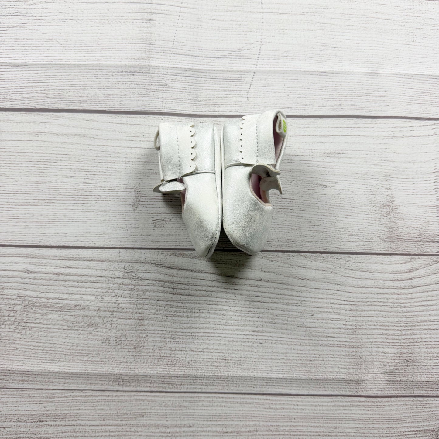 First Steps Baby Mary Jane Scalloped Bow Shoes Baby Girls 3-6 Months 2