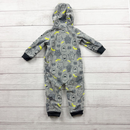 Just One You Carter's Fleece Hooded Monster Romper 9-12 Months