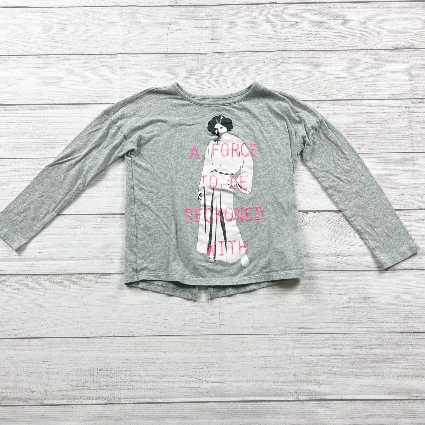 GAP Star Wars Princess Leia Tee Girls Shirt “A Force To Be Reckoned With” S 6-7
