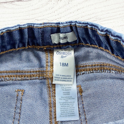 OshKosh Bgosh Baby Elastic Waist Pull On Jeggings Jeans 12-18 Months