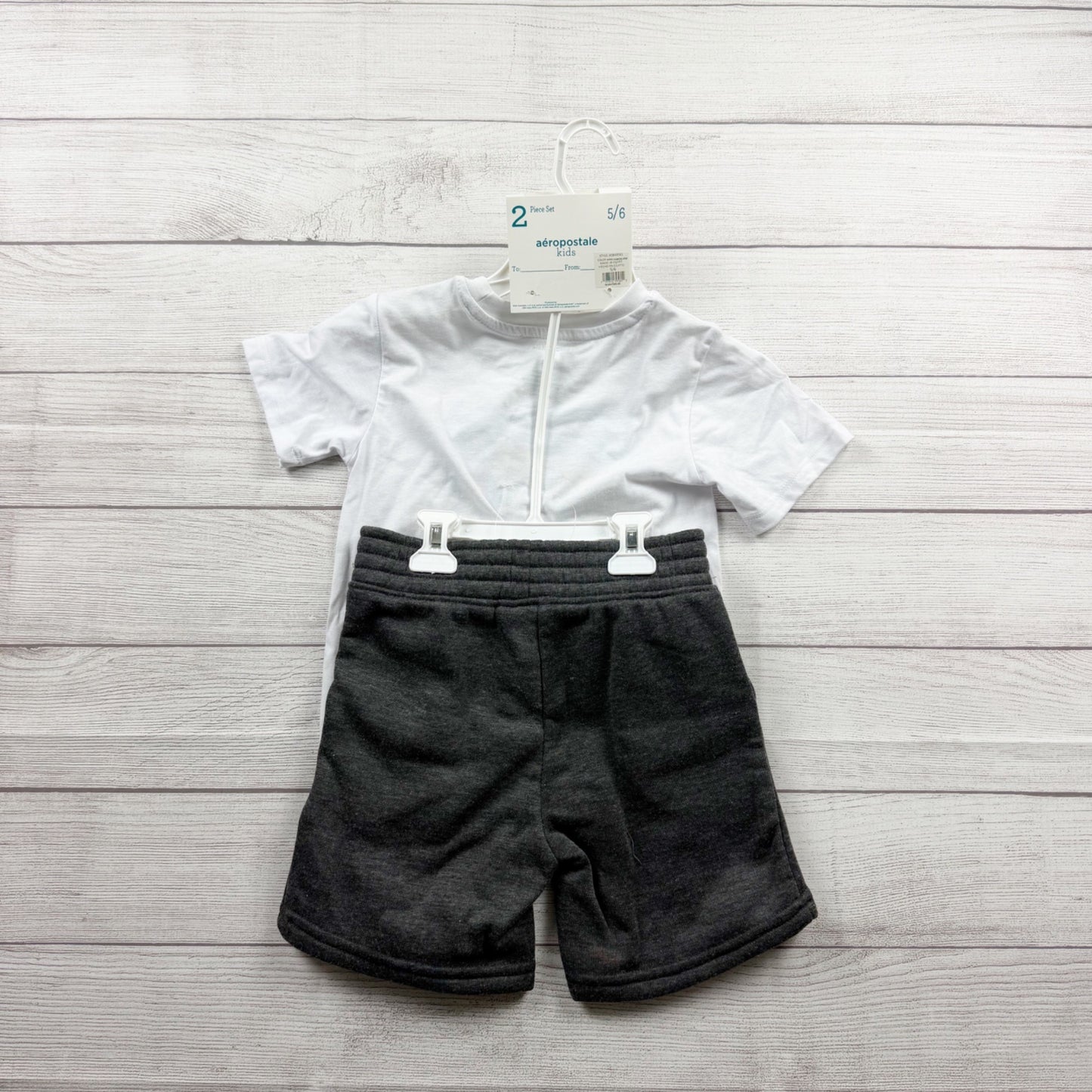 Aeropostale Kids Boys 2-Piece Outfit Set Cape Cod Graphic Tee + Shorts NWT 5-6