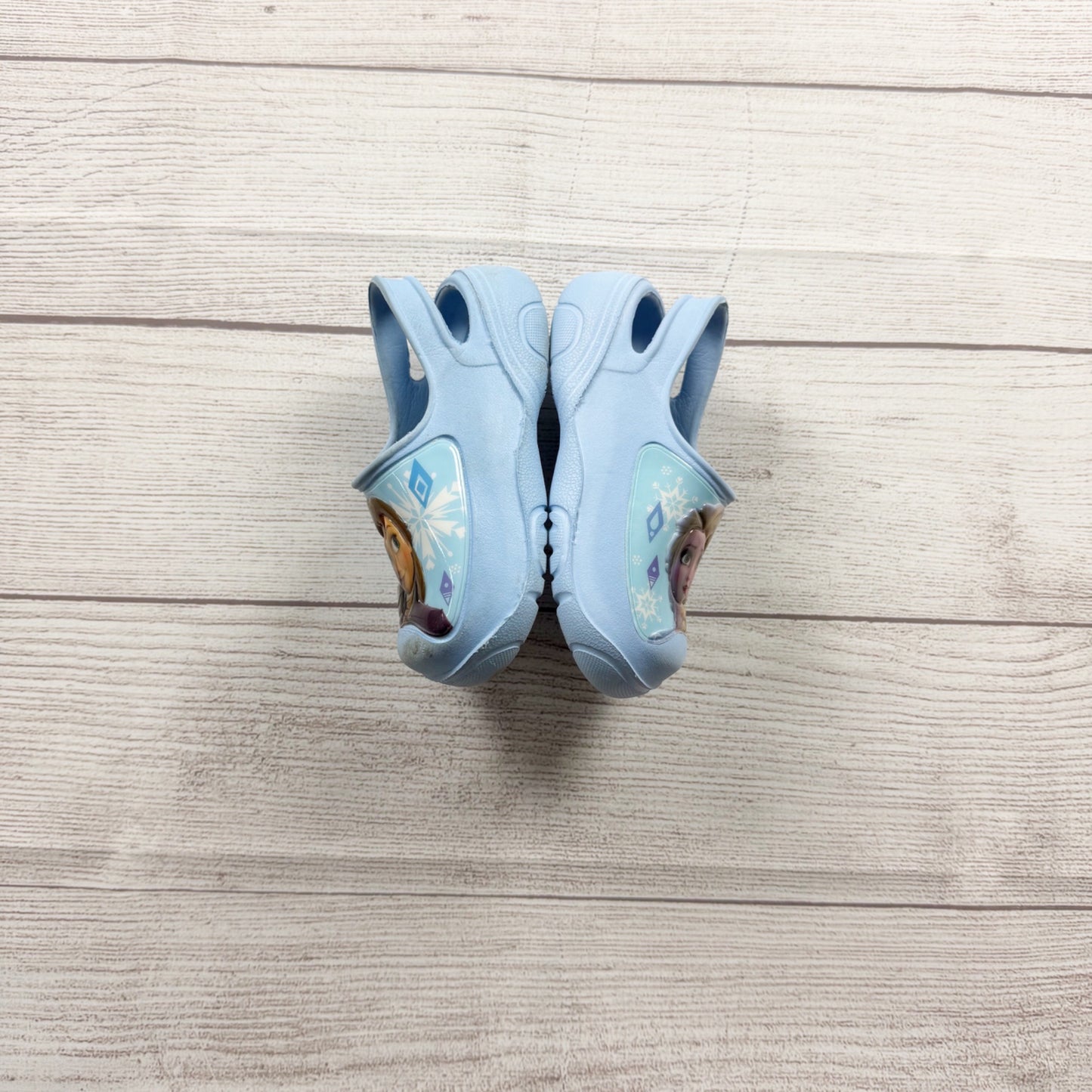Disney Frozen Toddler Girl Slip On Shoes Light Blue Anna Elsa Clogs 9-10