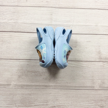 Disney Frozen Toddler Girl Slip On Shoes Light Blue Anna Elsa Clogs 9-10