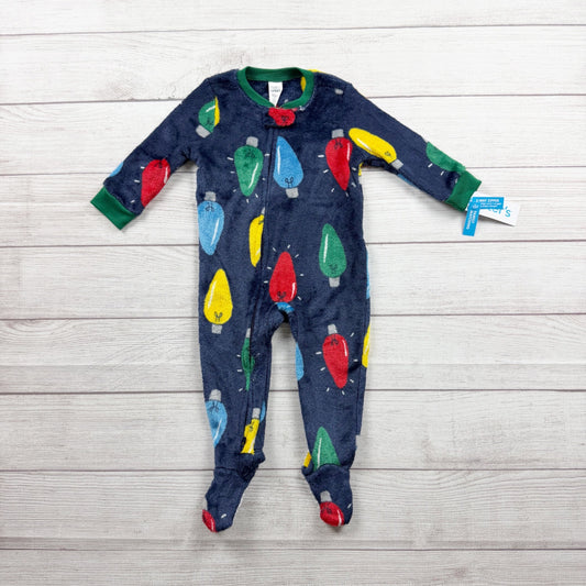 Carter’s Baby Fleece Christmas Lights Pajamas Sleeper Footed NWT 9-12 Months