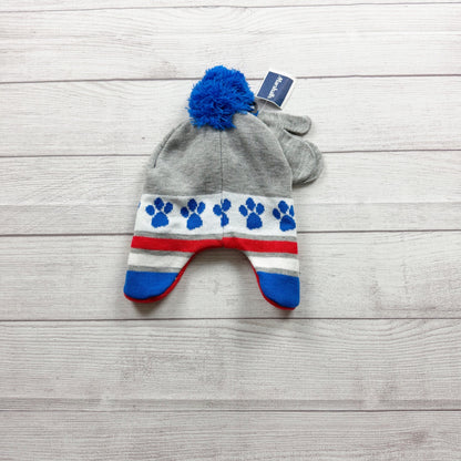Nickelodeon Paw Patrol Hat & Mitten Set Chase Graphic NWT One Size Toddler