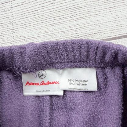 Hanna Andersson Kids Fleece Pants Purple Cozy Lounge Pants 10