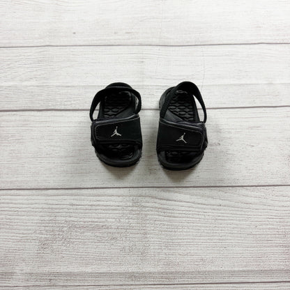 Air Jordan Kids Slide Sandals Black Adjustable Strap Comfortable Infant US 3