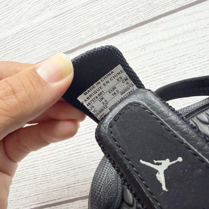 Air Jordan Kids Slide Sandals Black Adjustable Strap Comfortable Infant US 3