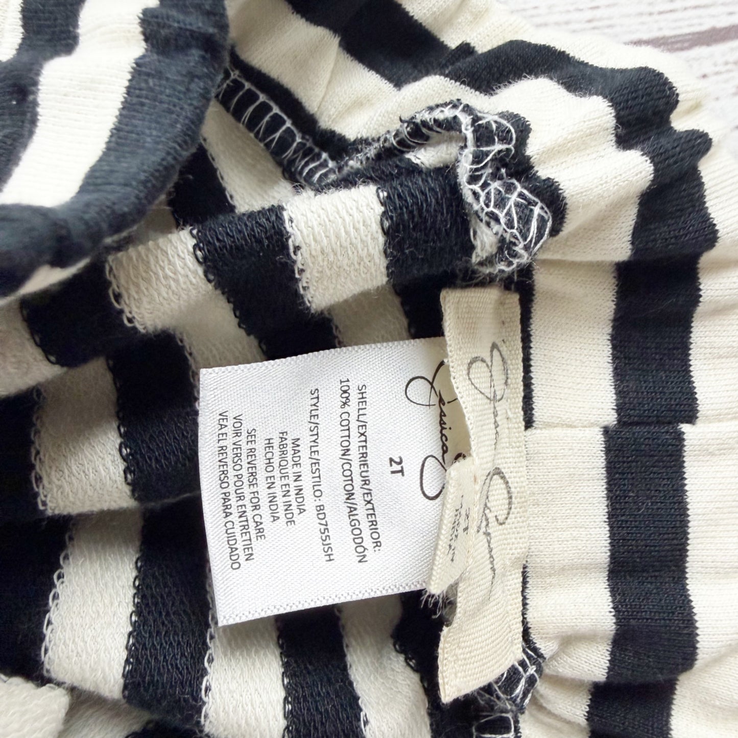 Jessica Simpson Striped "Spooky" 2 Piece Cotton Toddler Outfit Fall NWT 2T