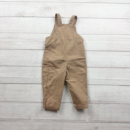 Disney Primark Winnie The Pooh Overalls Beige Baby Outfit Pockets 12-18 Months