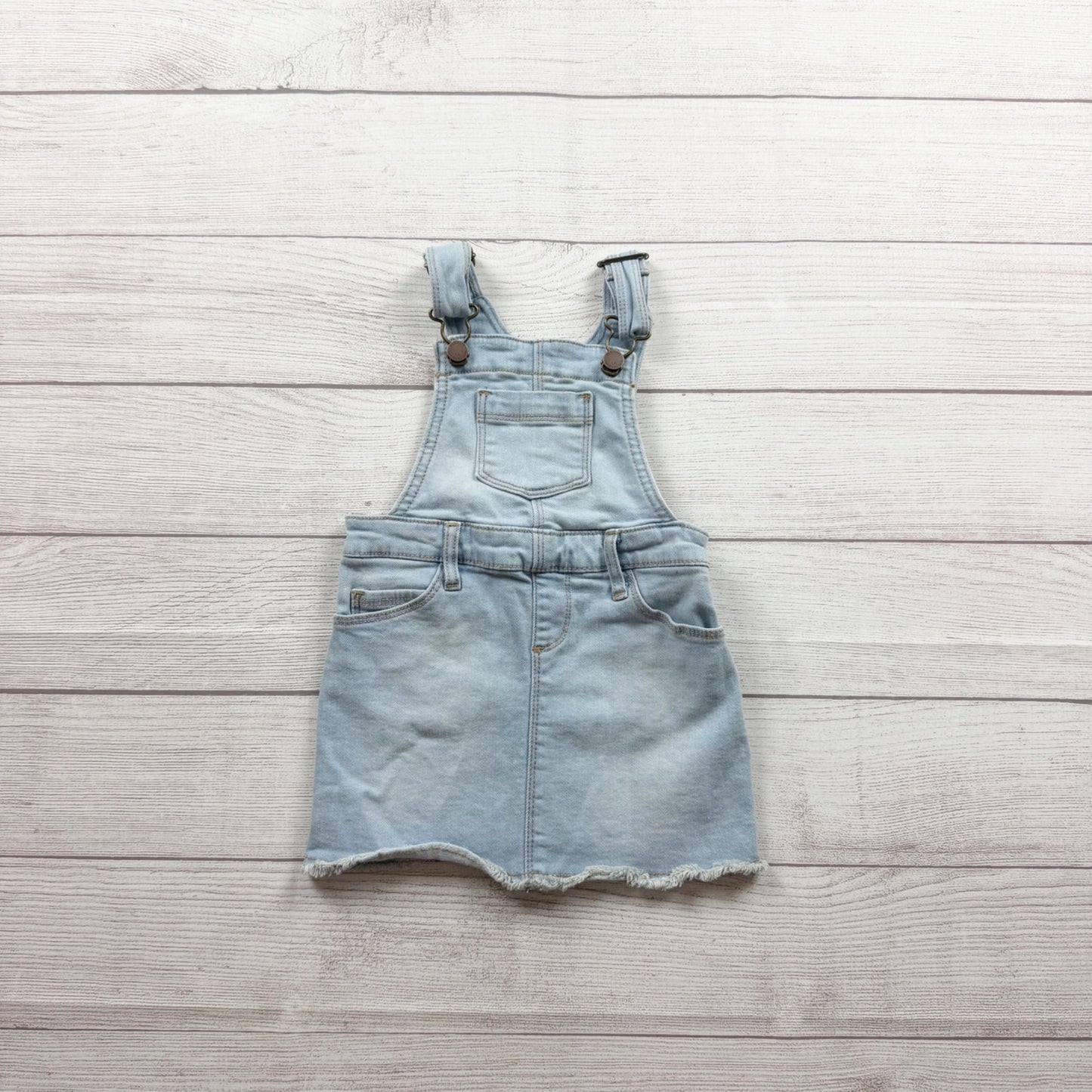Old Navy Light Wash Denim Overall Skirt Skirtalls Toddler Girls 2T