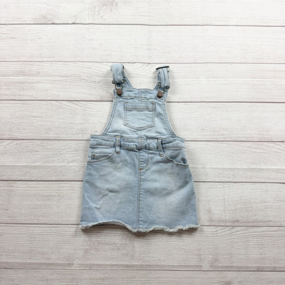Old Navy Light Wash Denim Overall Skirt Skirtalls Toddler Girls 2T