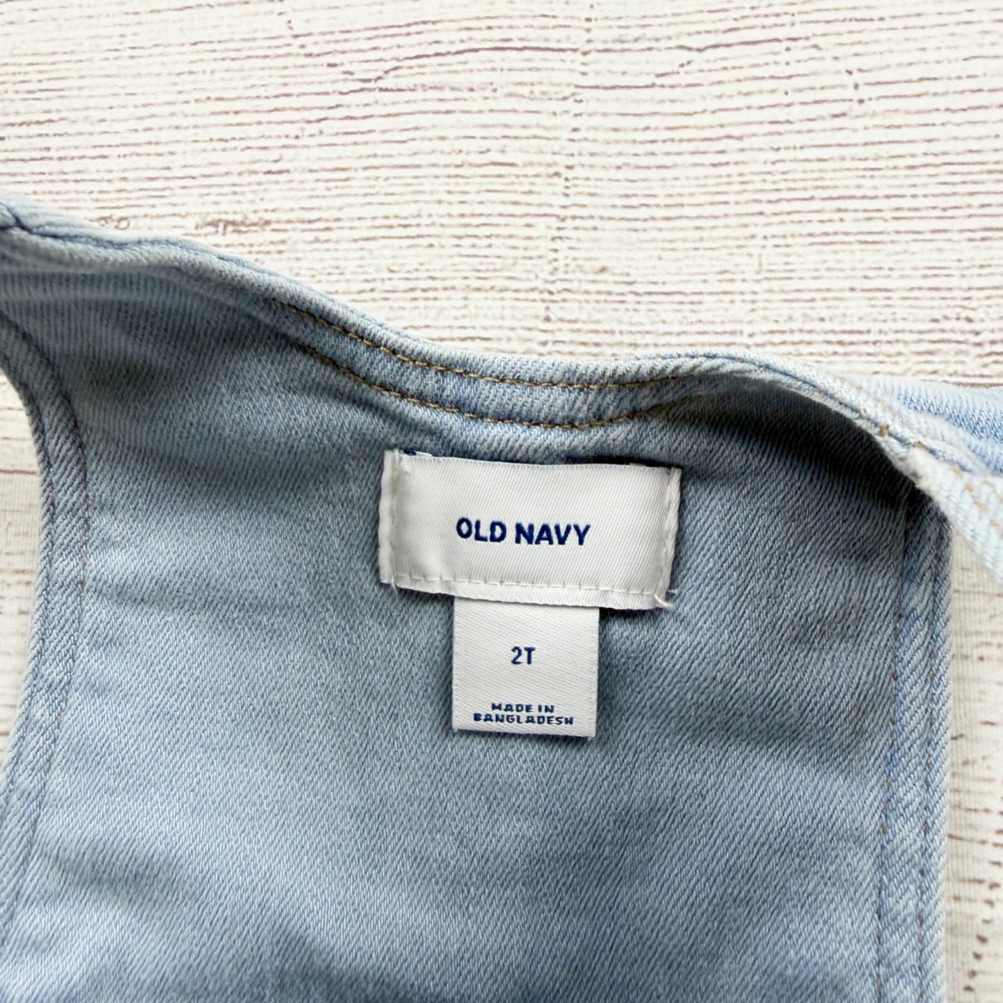 Old Navy Light Wash Denim Overall Skirt Skirtalls Toddler Girls 2T