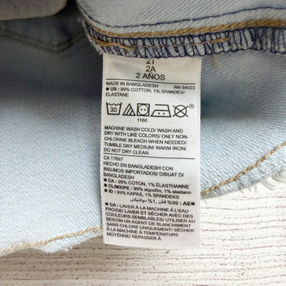 Old Navy Light Wash Denim Overall Skirt Skirtalls Toddler Girls 2T