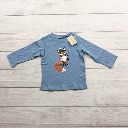 First Impressions Baby Boys Long Sleeve Winter Fox Print Shirt NWT 9-12 Months
