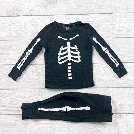 Hyde & Eek! Toddler Pajamas Set Skeleton Design Black Halloween 12-18 Months