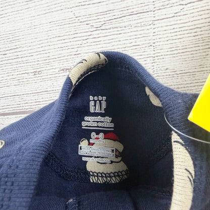 Baby Gap Organic Cotton Santa Footed Sleeper Christmas Pajamas NWT 0-3 Months