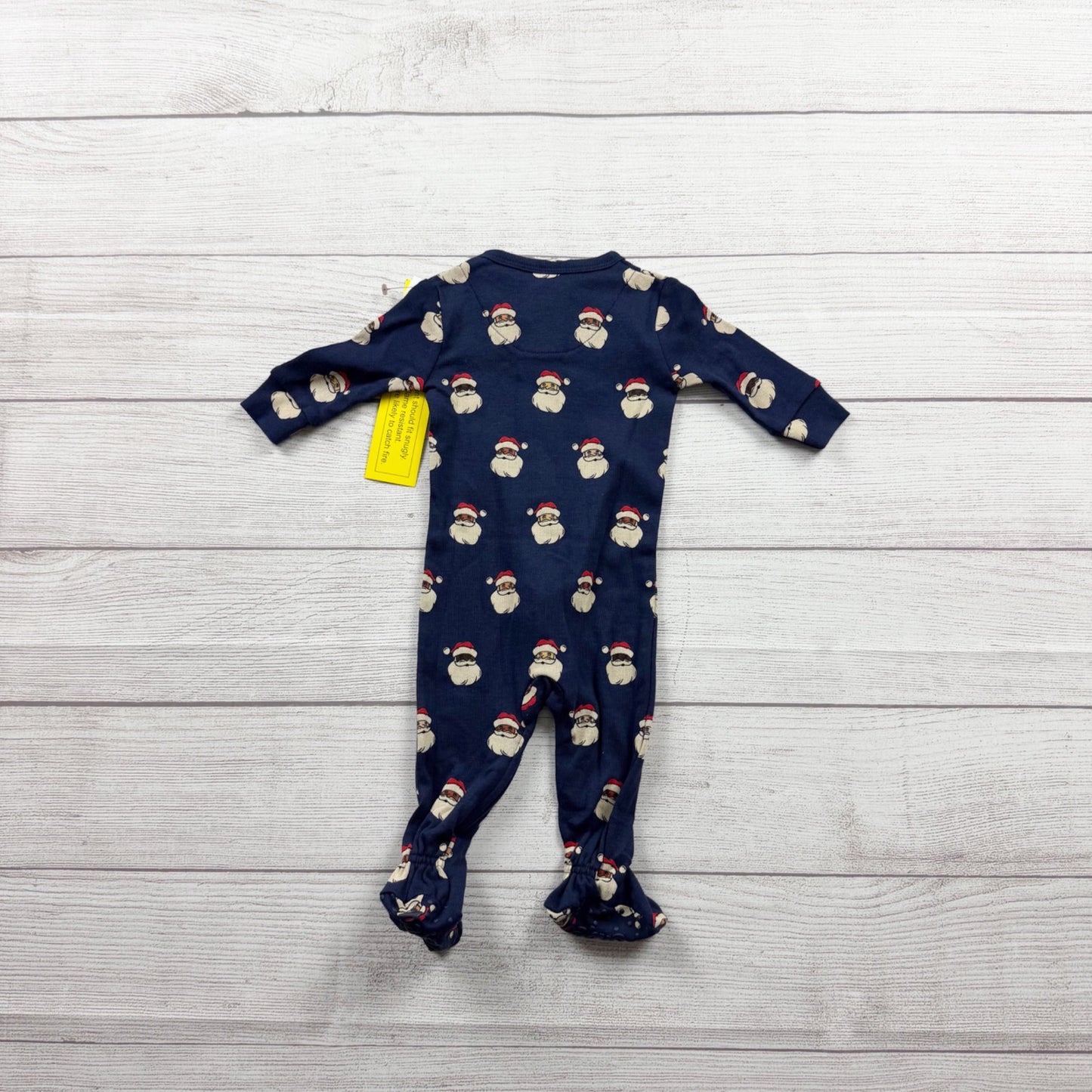 Baby Gap Organic Cotton Santa Footed Sleeper Christmas Pajamas NWT 0-3 Months
