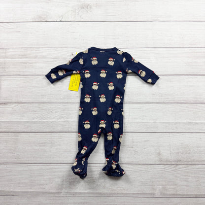 Baby Gap Organic Cotton Santa Footed Sleeper Christmas Pajamas NWT 0-3 Months