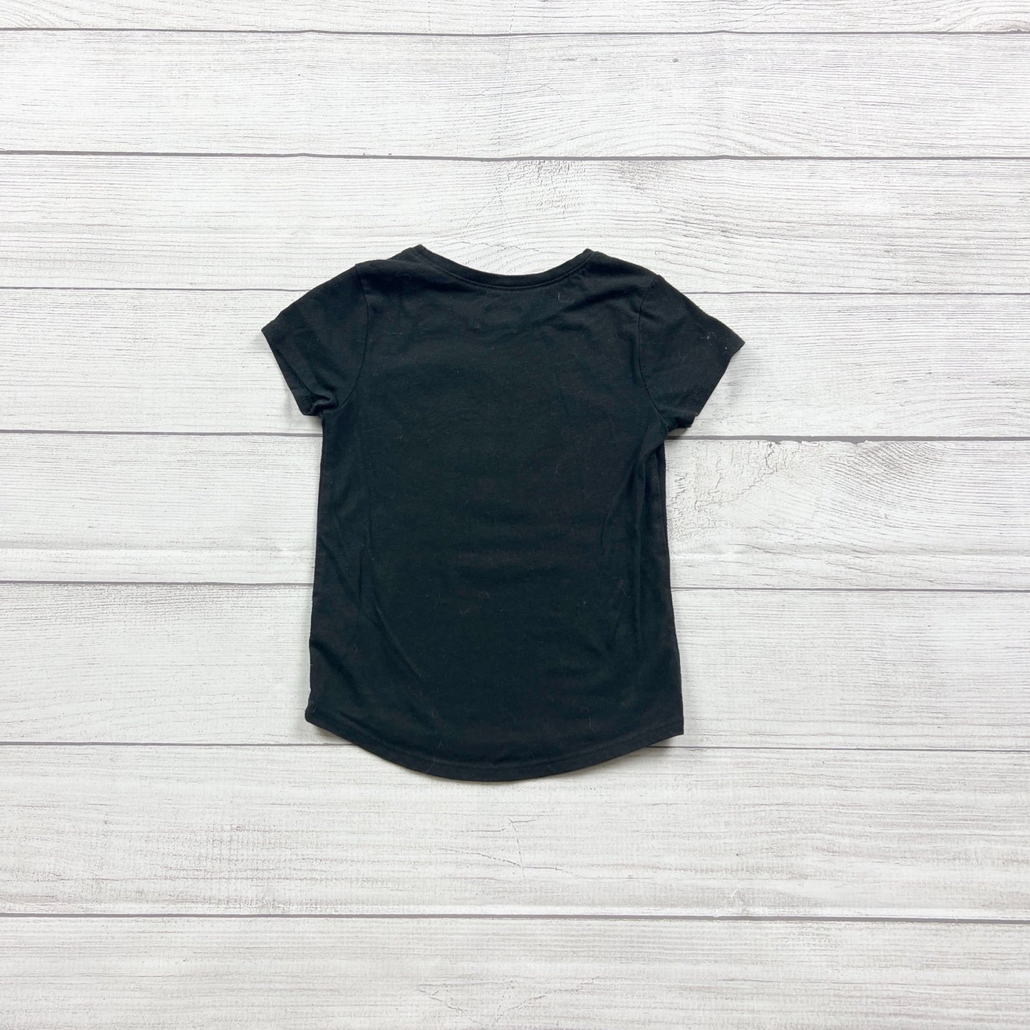 Garanimals Black Graphic T-Shirt "Good Vibes" Rainbow Design Short Sleeve 4T