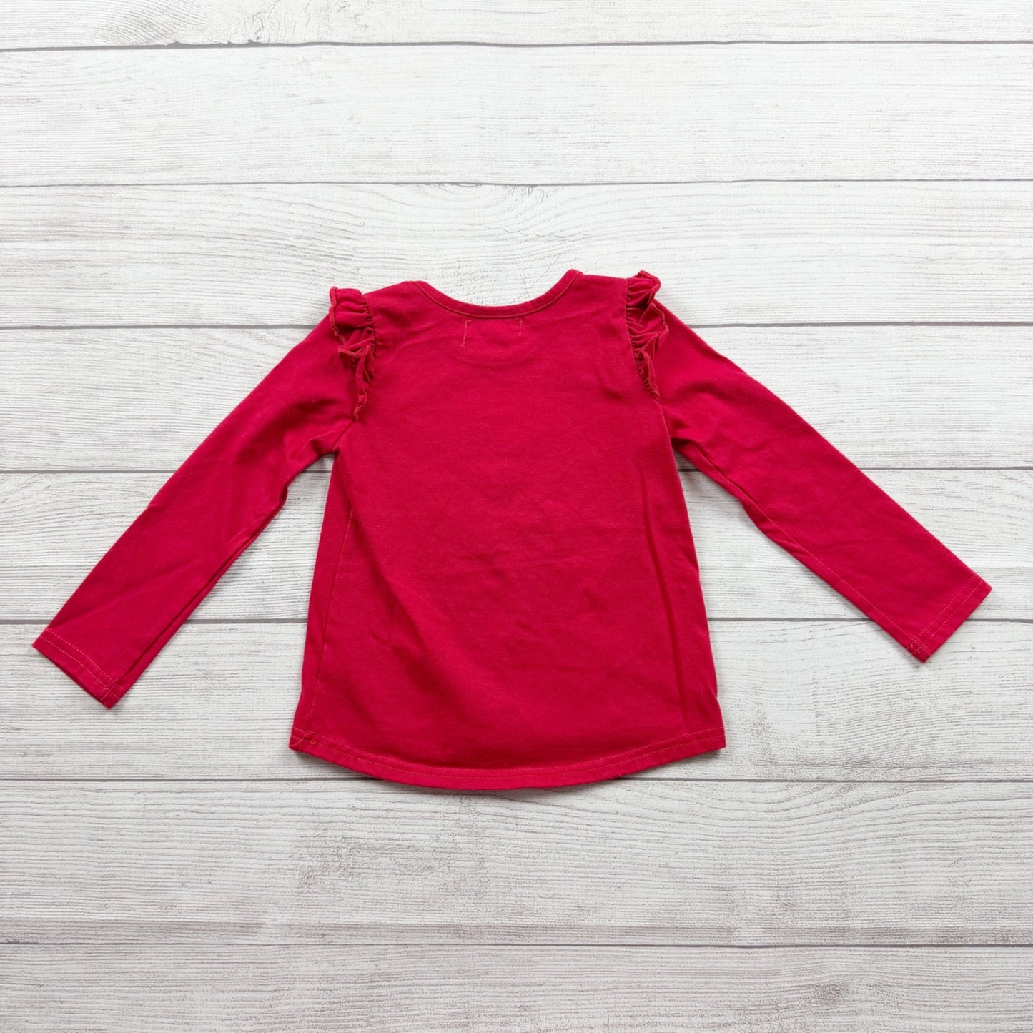 btween Girls “Daddy’s Girl” Long Sleeve Shirt Ruffle Shoulder Graphic Tee 4