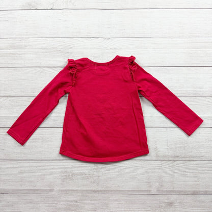 btween Girls “Daddy’s Girl” Long Sleeve Shirt Ruffle Shoulder Graphic Tee 4