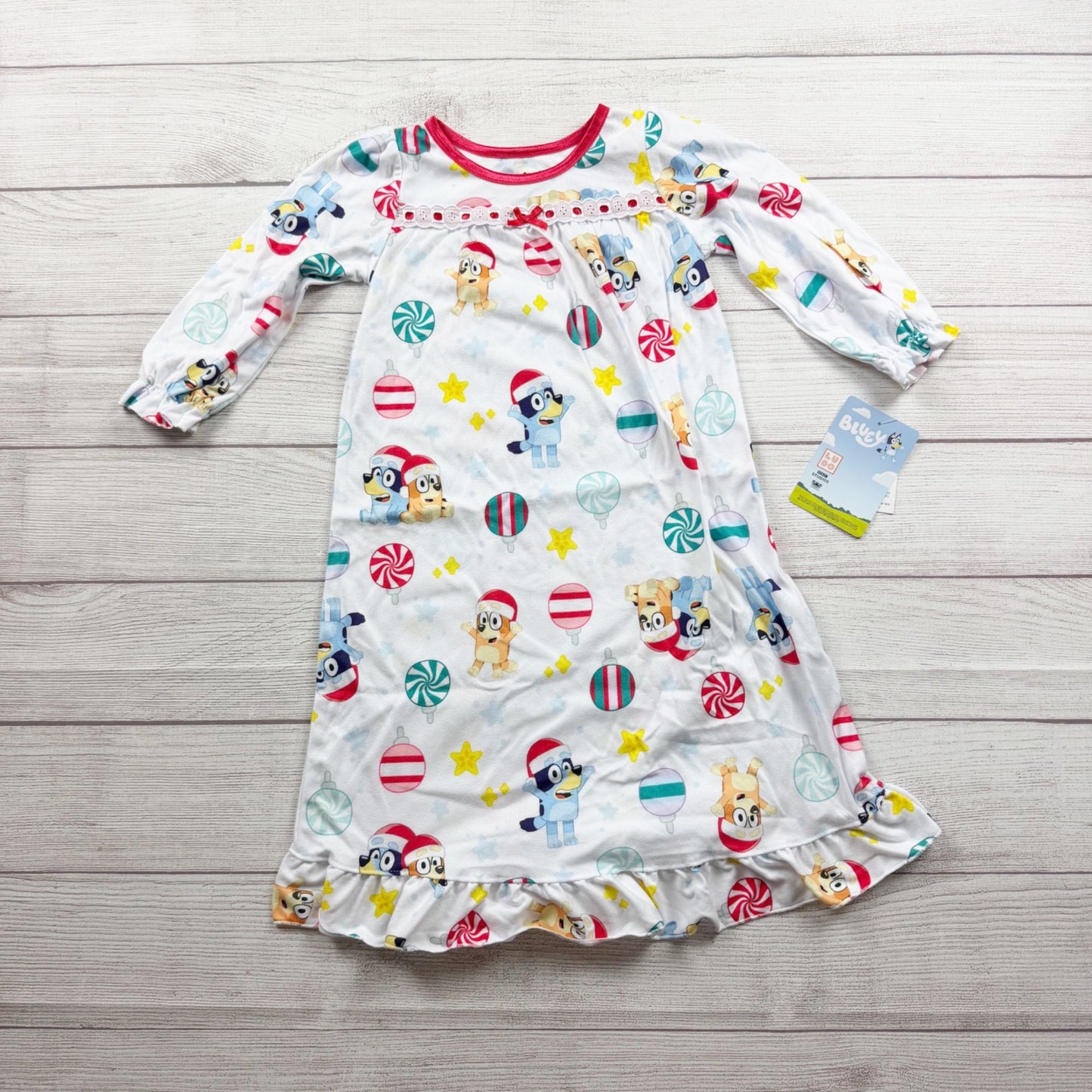 Bluey Toddler Girls Christmas Granny Nightgown Pajamas NWT 3T