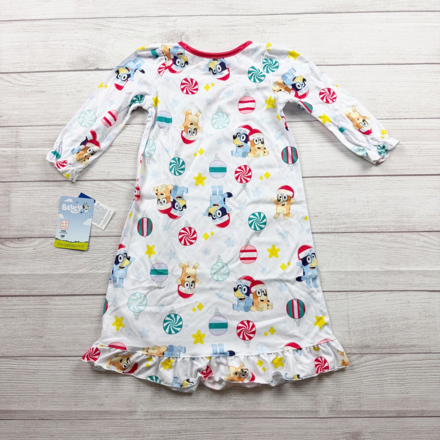 Bluey Toddler Girls Christmas Granny Nightgown Pajamas NWT 3T