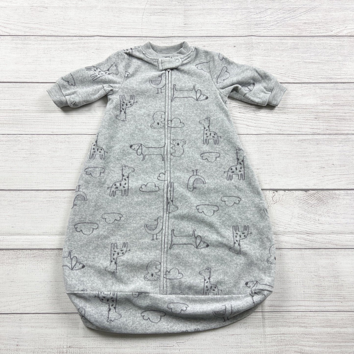 Carter’s Baby Sleep Sack Fleece Giraffe Print Zip Small 0-3 Months