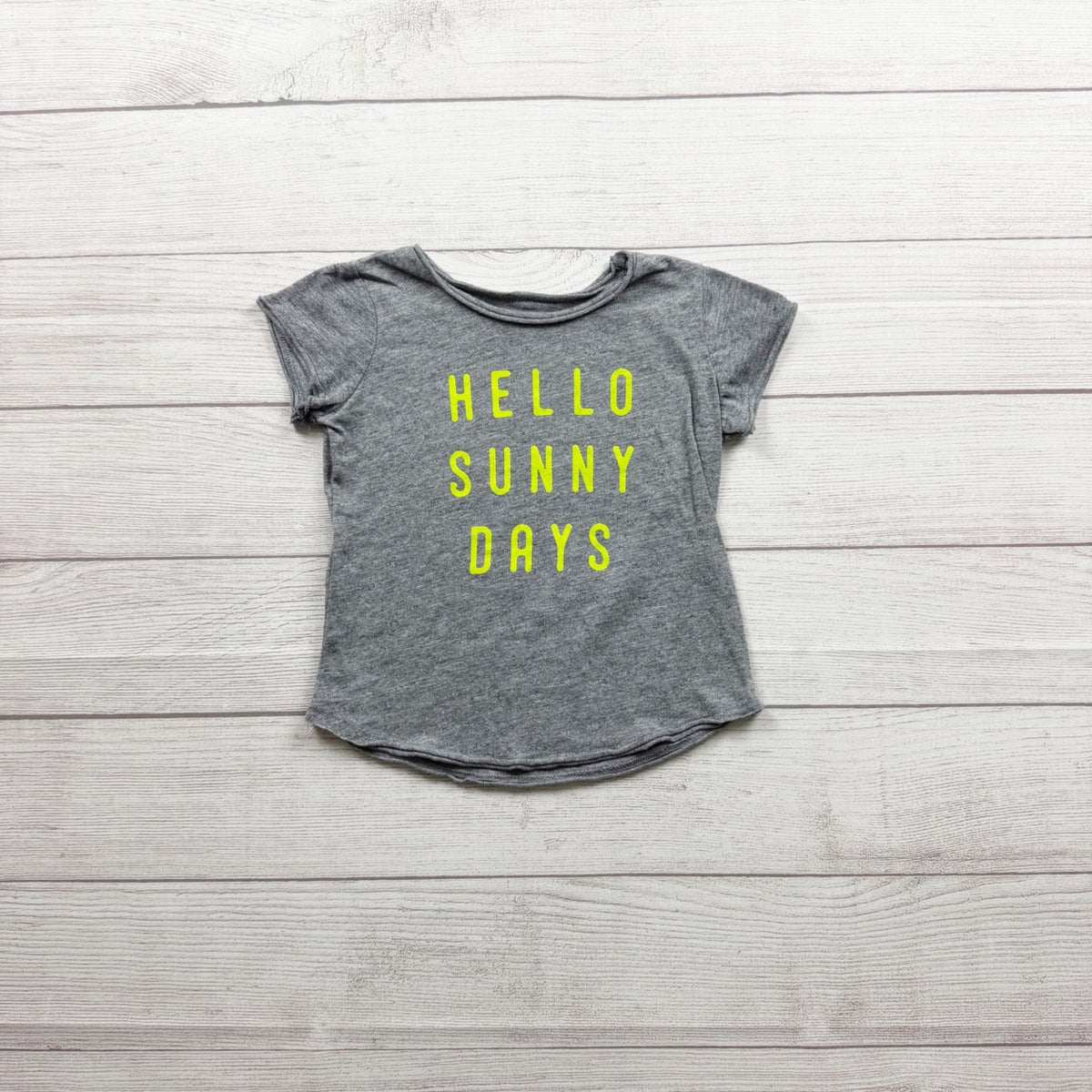 Grayson Mini "Hello Sunny Days" Graphic Tee Girls Lightweight Cotton Blend 5T