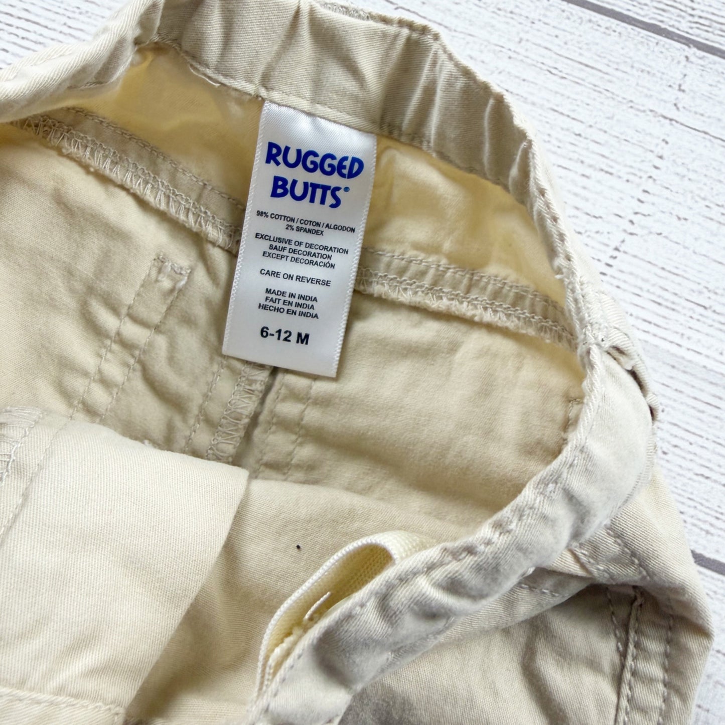 Rugged Butts Baby Boy Khaki Pants Stretch Chino Casual Dress Pants 6-12 Months