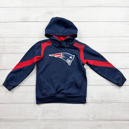 NFL New England Patriots Hoodie Kids Pullover Sweatshirt Football Fan Gear 5-6