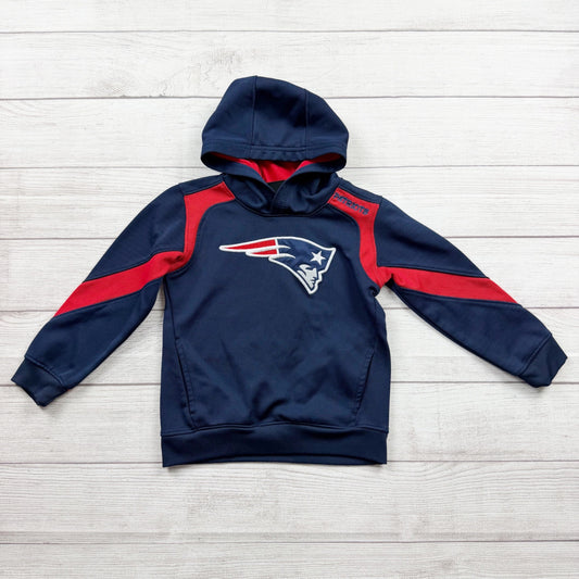 NFL New England Patriots Hoodie Kids Pullover Sweatshirt Football Fan Gear 5-6