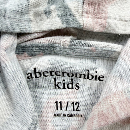 Abercrombie Kids Camouflage Hooded Sweatshirt Gray Pink Long Sleeve 11-12