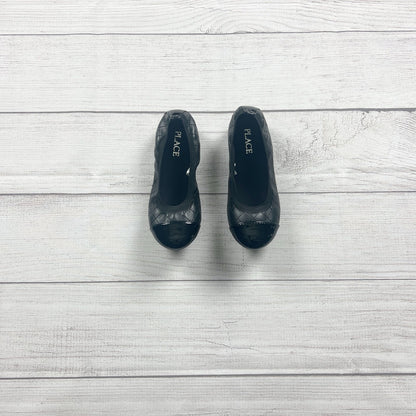 The Children’s Place Black Quilted Girls Dress Shoes Slip On Ballet Flats 12