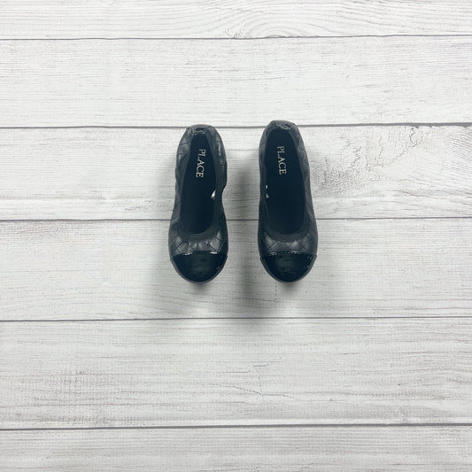 The Children’s Place Black Quilted Girls Dress Shoes Slip On Ballet Flats 12