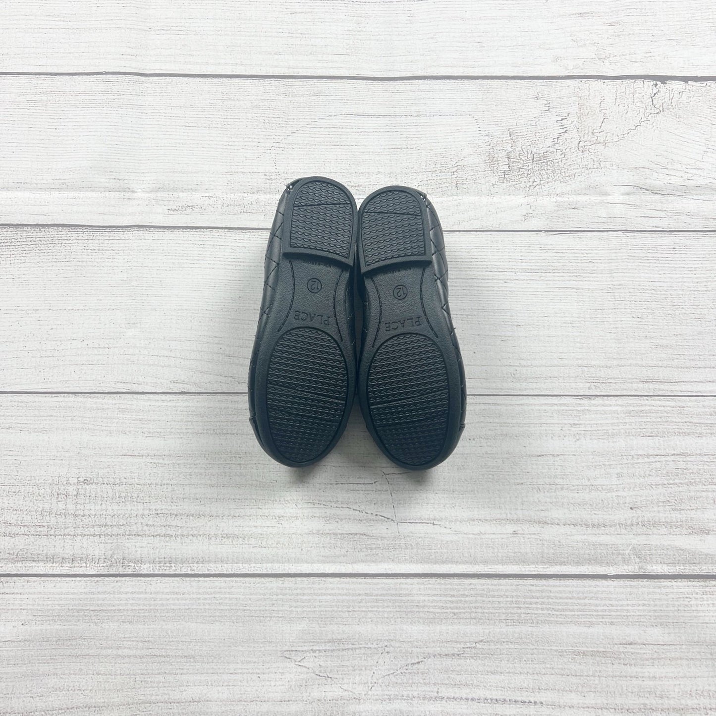 The Children’s Place Black Quilted Girls Dress Shoes Slip On Ballet Flats 12