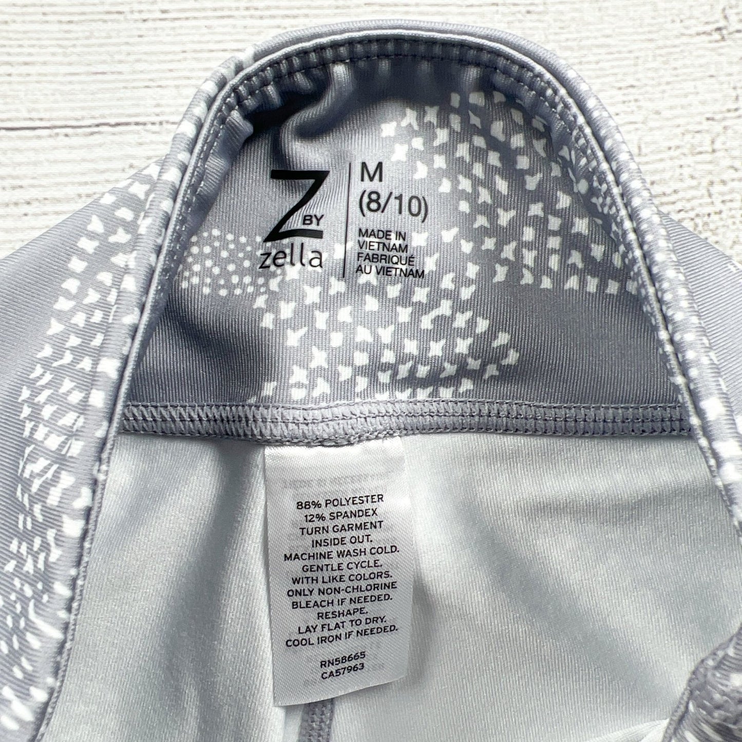 Zella Girl Kids Leggings Gray Camo Print High Rise Activewear Pants M 8-10