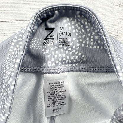 Zella Girl Kids Leggings Gray Camo Print High Rise Activewear Pants M 8-10