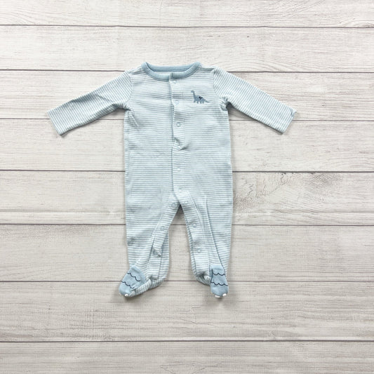 Just One You by Carter’s Baby Sleeper Stripe Dinosaur Footed Pajamas 3-6 Months