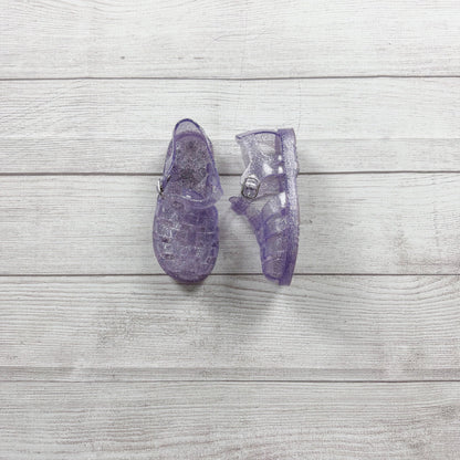 Baby Gap Toddler Jelly Sandals Purple Grape Glitter Buckle Strap Water Shoes 9