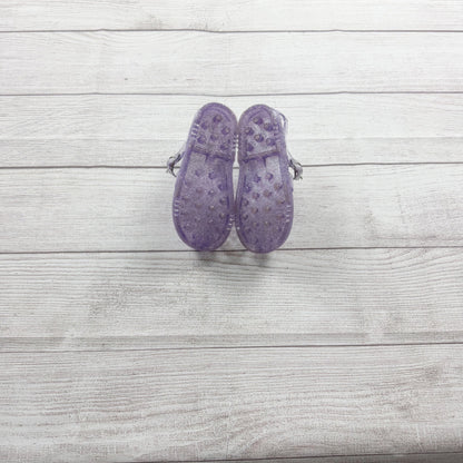 Baby Gap Toddler Jelly Sandals Purple Grape Glitter Buckle Strap Water Shoes 9