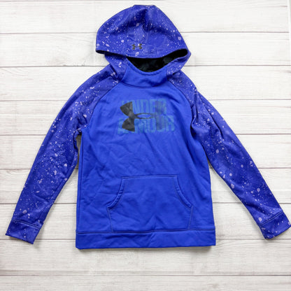 Under Armour Youth Hoodie Splatter Print Pullover Kangaroo Pocket Logo YLG