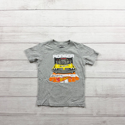 Hot Wheels Toddler Boys Gray Graphic T-Shirt Roger Dodger Design 3T