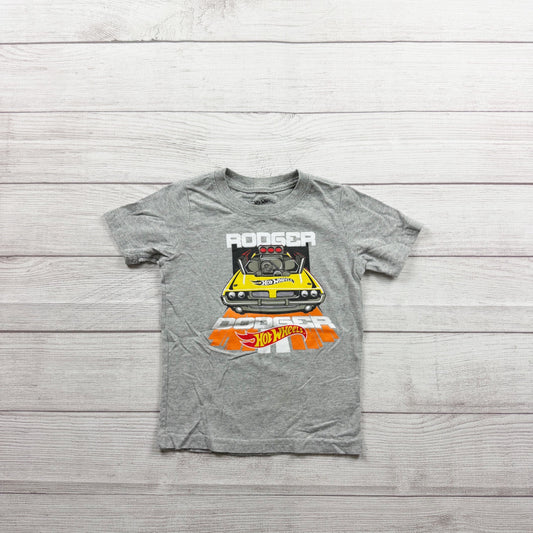 Hot Wheels Toddler Boys Gray Graphic T-Shirt Roger Dodger Design 3T