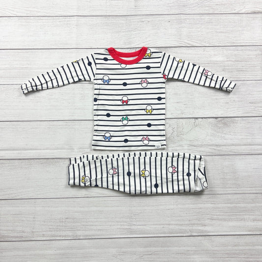 Disney Baby Girl Pajama Set GAP Striped Minnie Mouse Print 12-18 Months