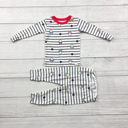 Disney Baby Girl Pajama Set GAP Striped Minnie Mouse Print 12-18 Months